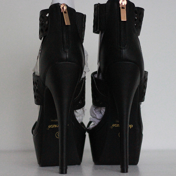 Cut Out Bootie High Heels Platform Pumps NWOT - Picture 3 of 6
